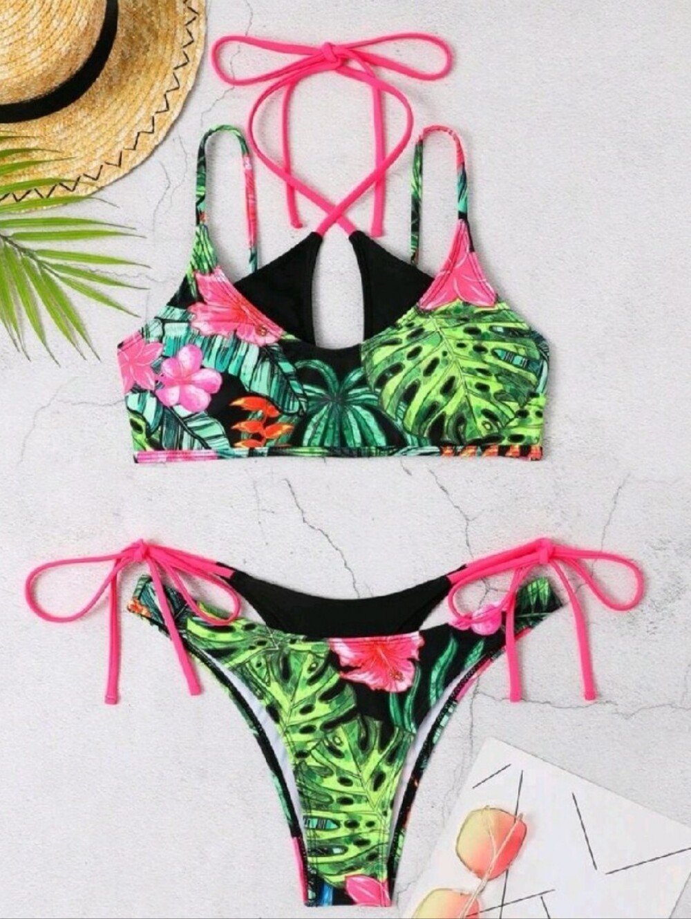Tropical Layered String Bikini